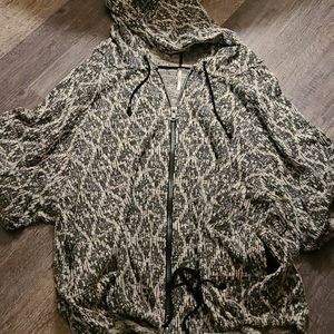 ~FREE PEOPLE~Anthro~Zip-up Hooded Sweater NWOT